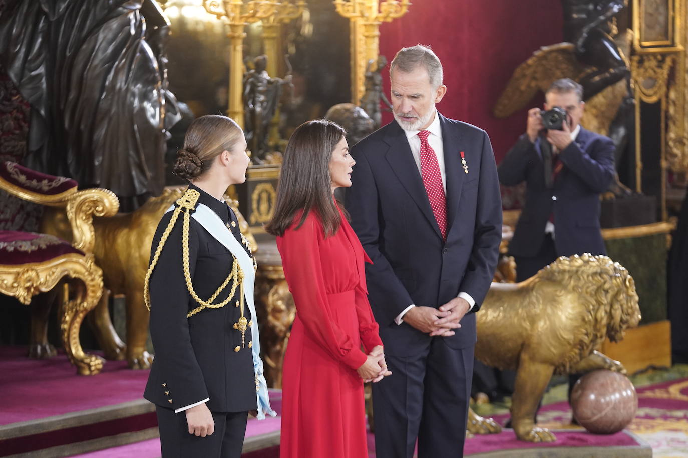 Fotos de la recepción de los reyes de España con motivo del Día de la Fiesta Nacional