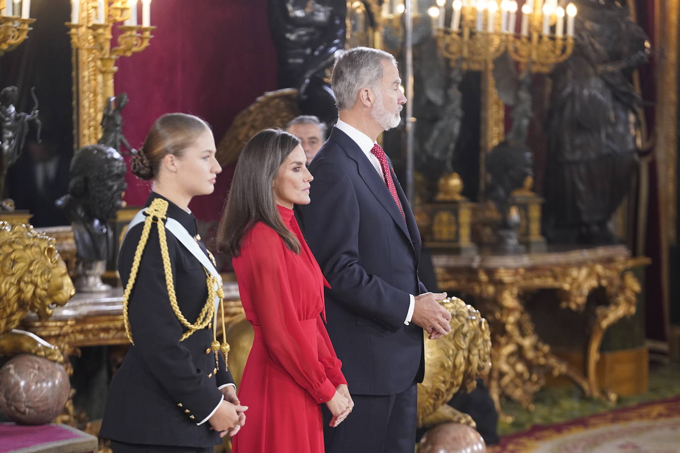 Fotos de la recepción de los reyes de España con motivo del Día de la Fiesta Nacional