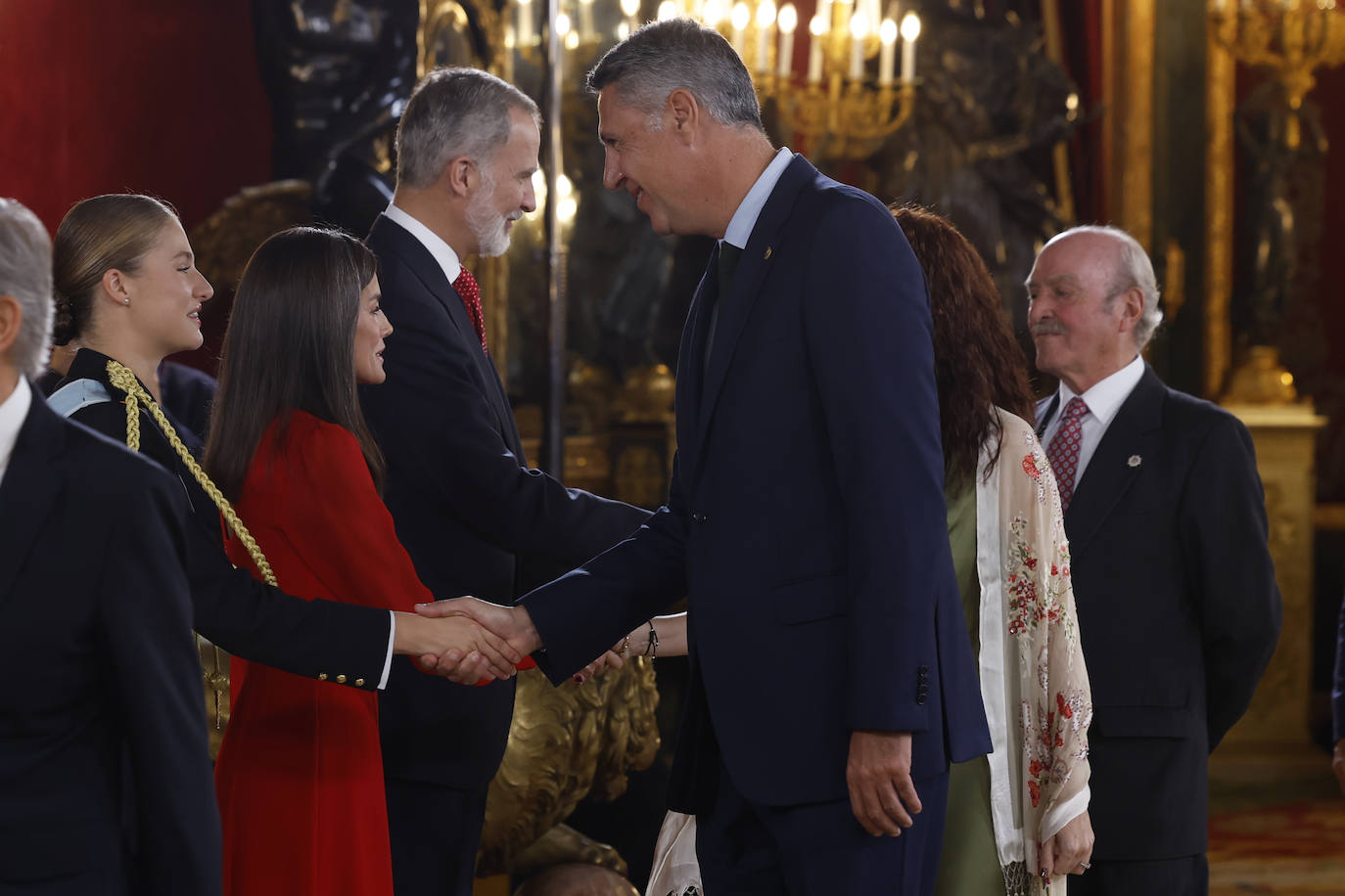 Fotos de la recepción de los reyes de España con motivo del Día de la Fiesta Nacional