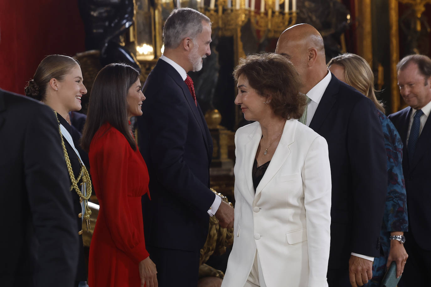 Fotos de la recepción de los reyes de España con motivo del Día de la Fiesta Nacional