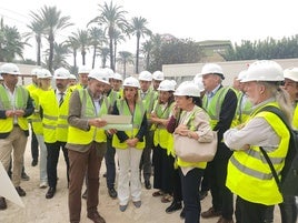 Pradas visita las obras en Alzira.