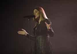 Leire Martínez durante un concierto.