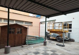 Obras en el colegio Félix Rodríguez de la Fuente.