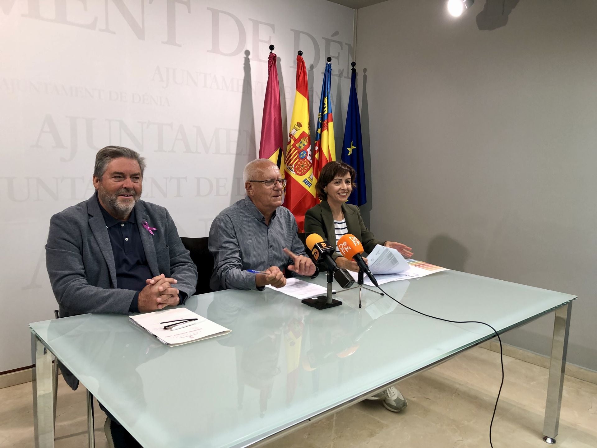 Rafa Carrió, Vicent Grimalt y Maria Josep Ripoll, este viernes.