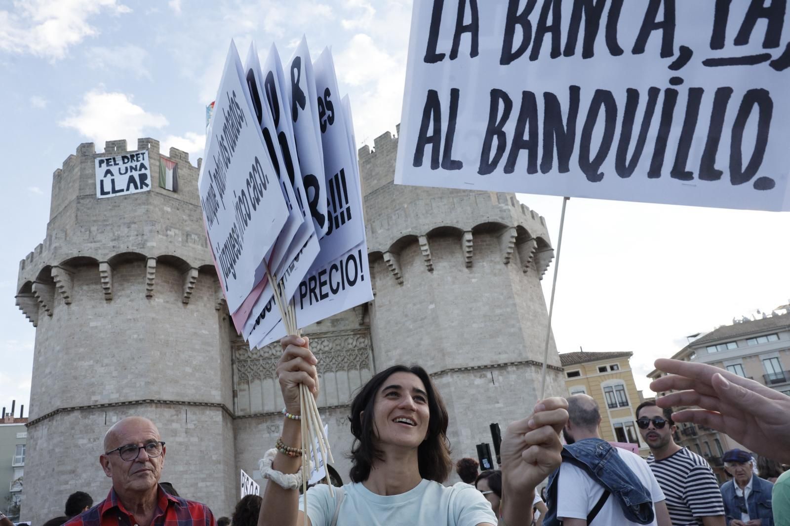 Manifestación en Valencia para protestar contra la crisis de la vivienda