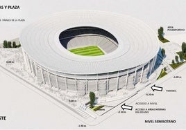 El exterior del nuevo Mestalla.