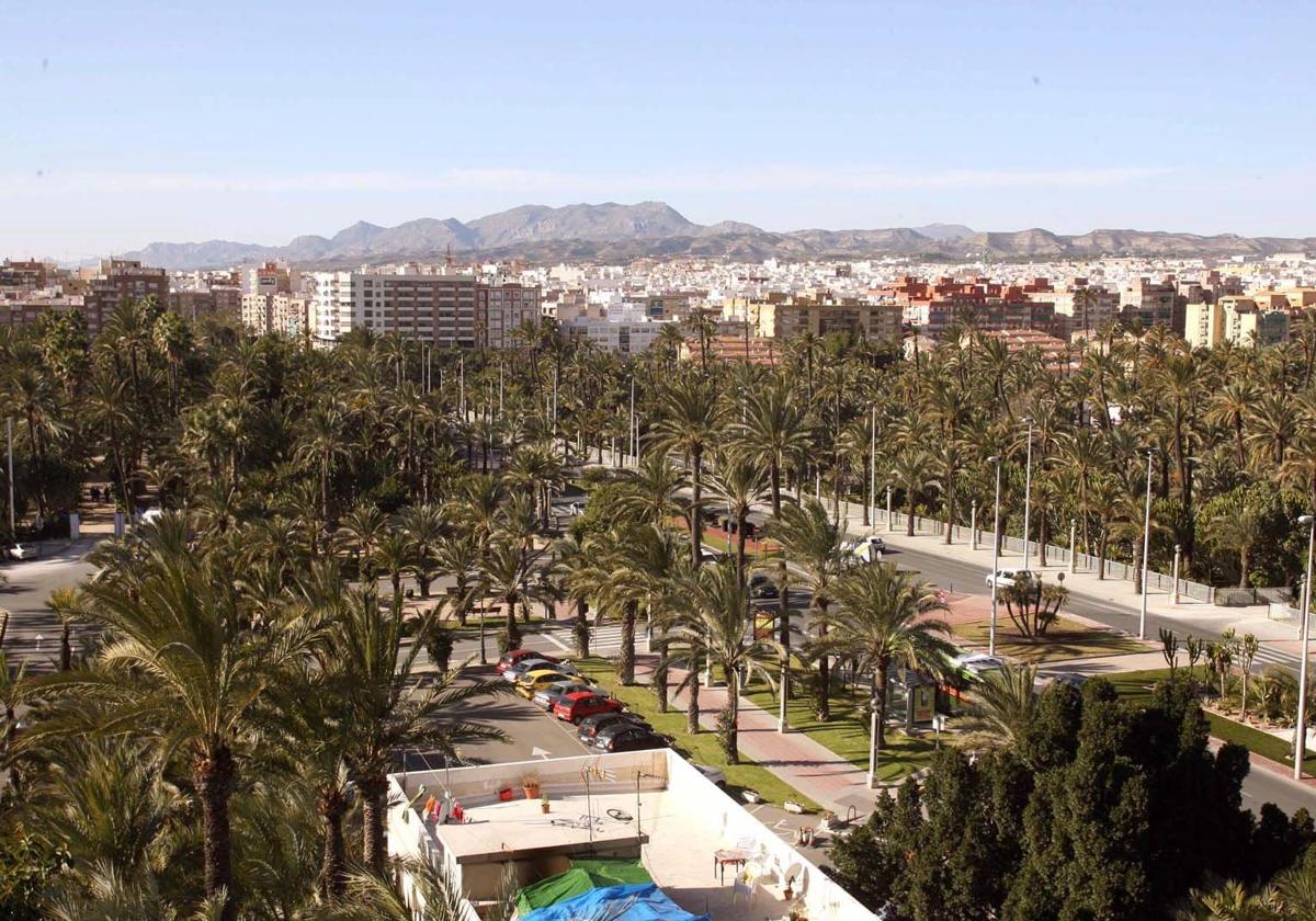 Vista aérea de Elche. Imagen de archivo.