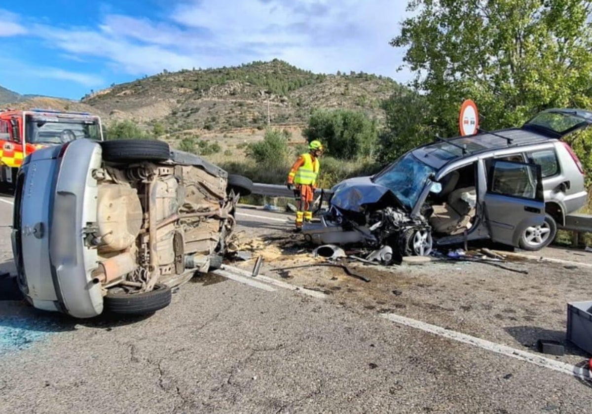 Los dos vehículos implicados en el accidente.