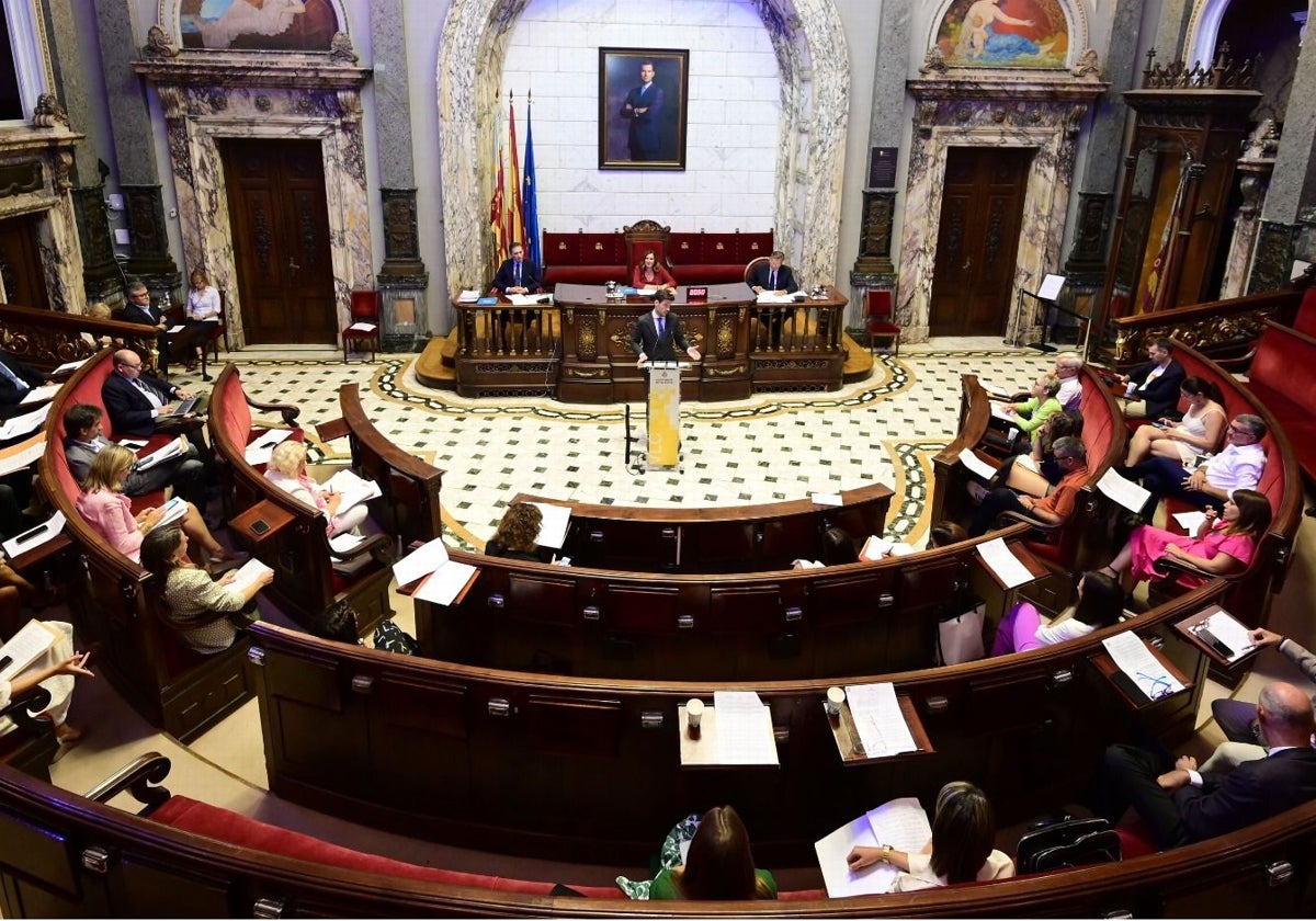 Sesión plenaria en el Ayuntamiento de Valencia.