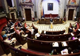 Sesión plenaria en el Ayuntamiento de Valencia.