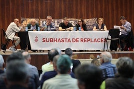 Acto de subasta en Cullera.