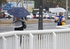 Día de lluvias en la ciudad de Valencia.