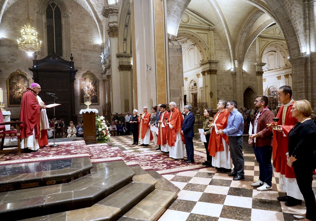 Un momento de la ceremonia.