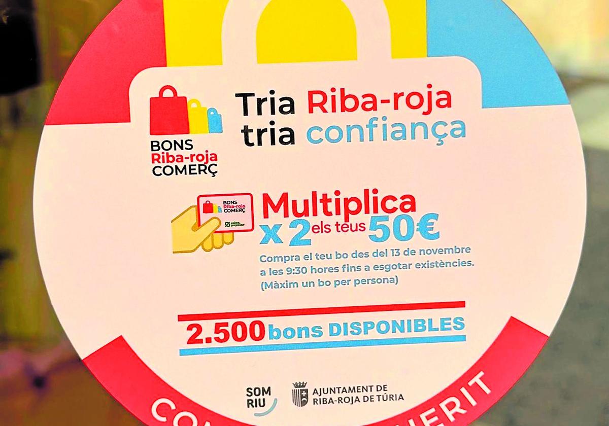 Detalle de la campaña institucional sobre el bono comercio de la localidad.