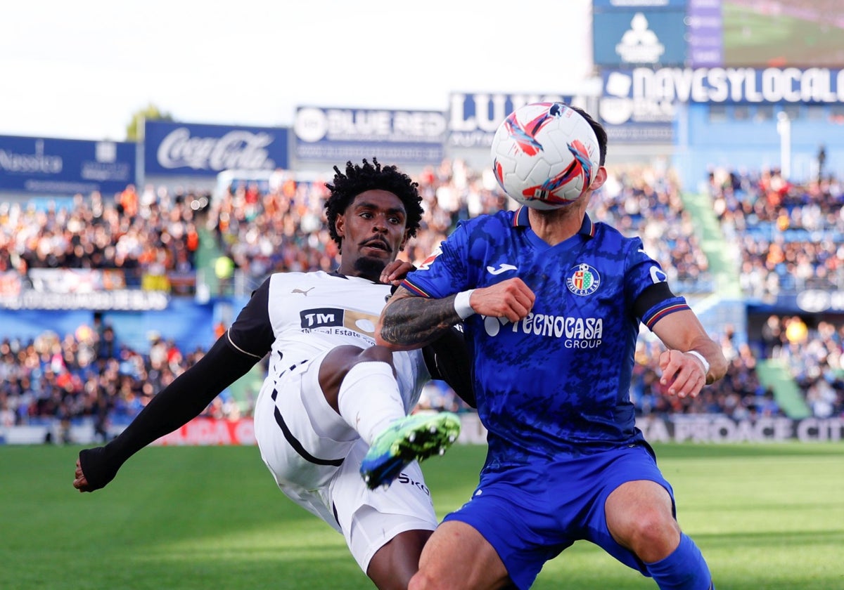 Thierry, en el partido de Getafe.