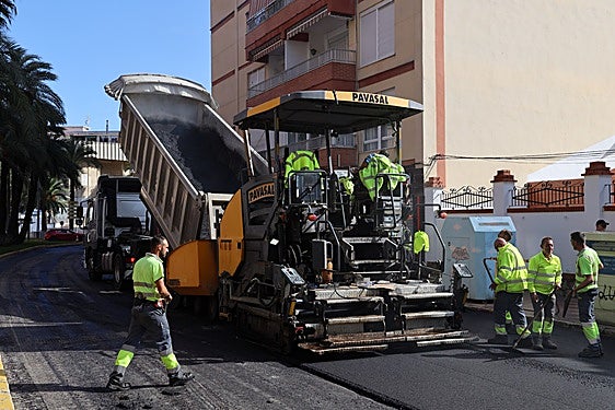 Trabajos en una de las principales avenidas.