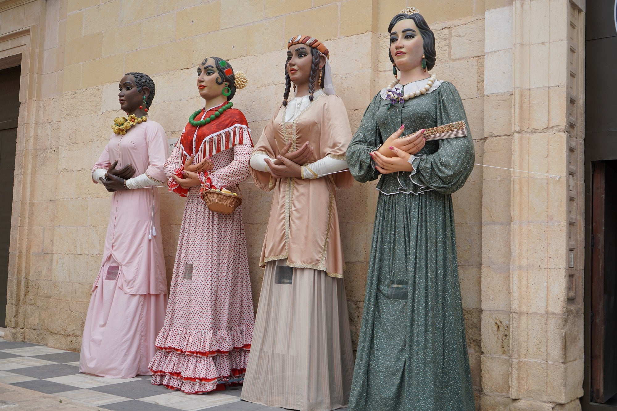 Gegants del Corpus de Xàtiva que viajarán a Barcelona.