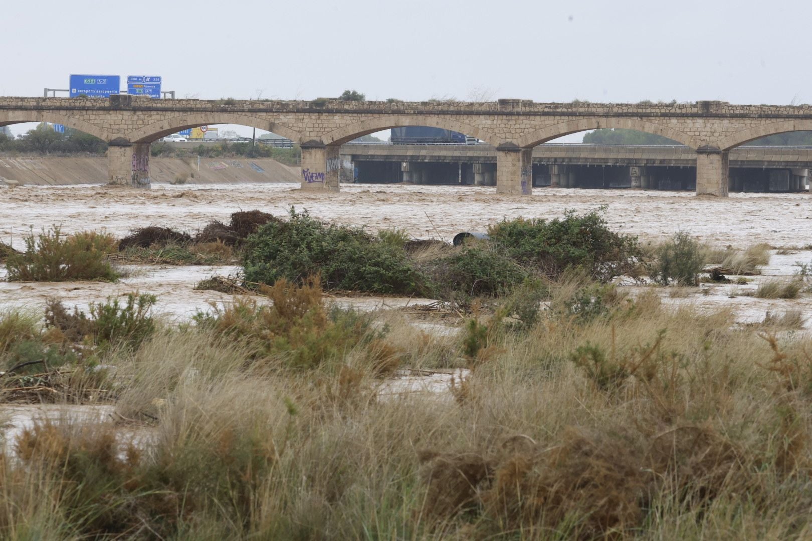 Inundación del barranco de Godelleta.