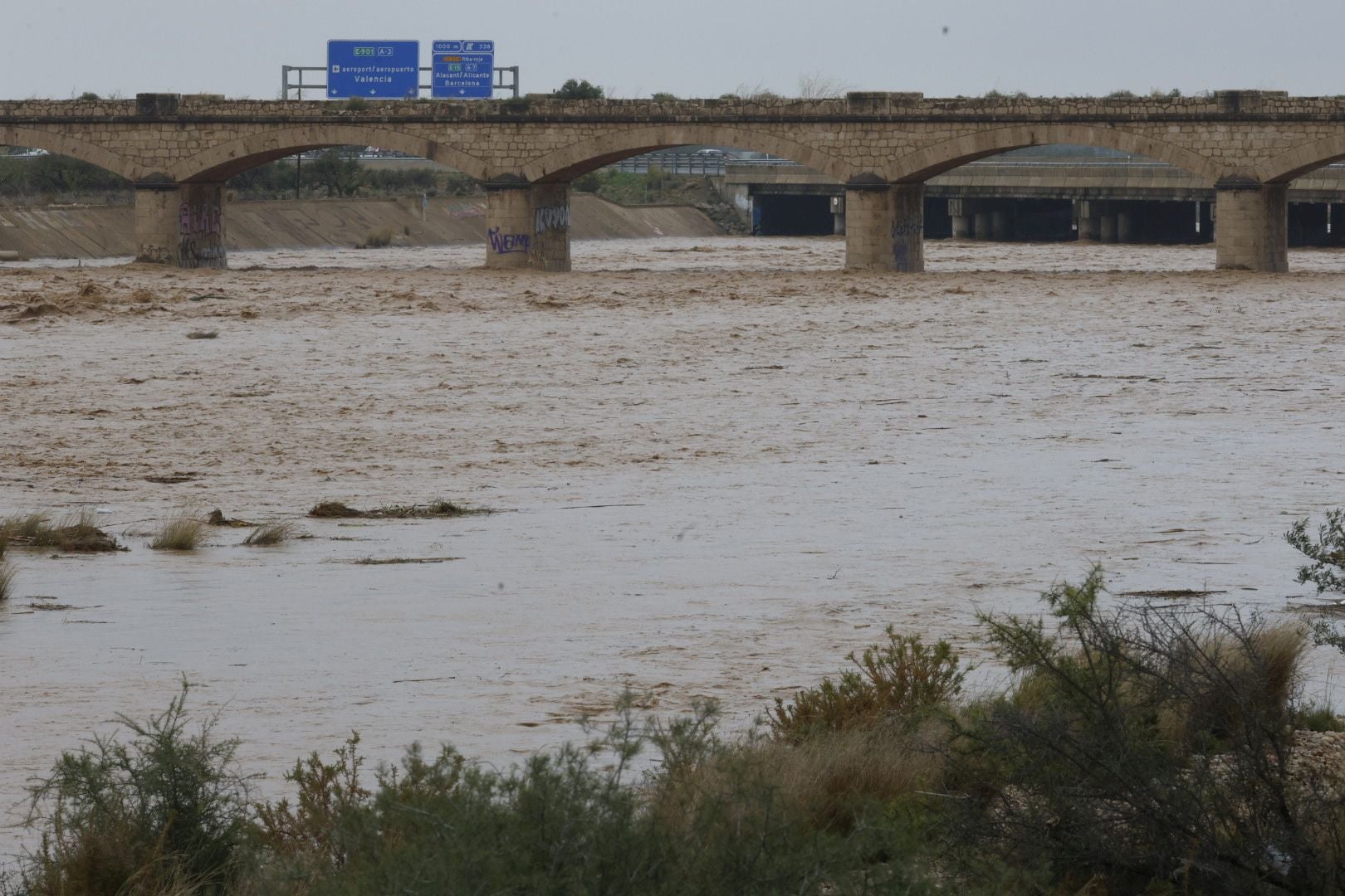 Inundación del barranco de Godelleta.