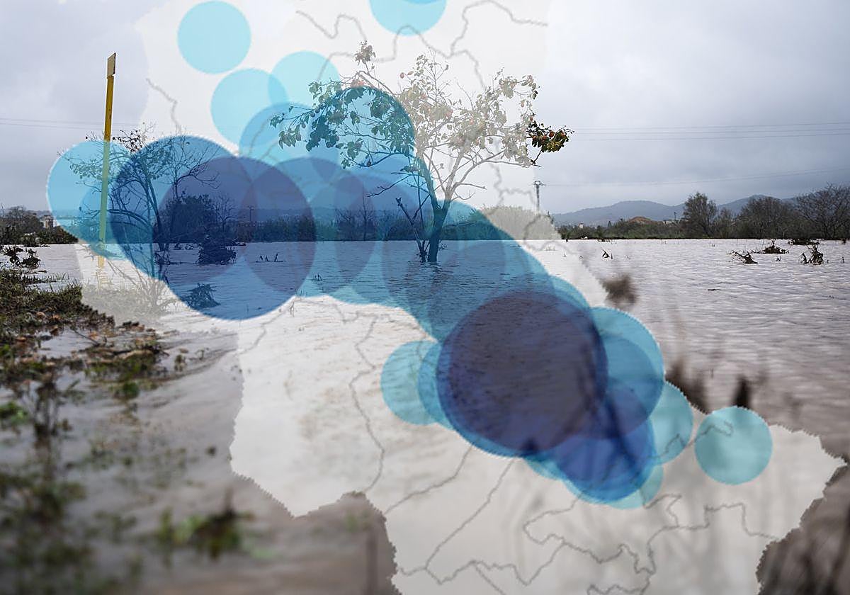 Las 50 poblaciones donde más llovió el peor día de la DANA de Valencia