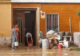 Consecuencias de la inundación en l'Alcúdia.