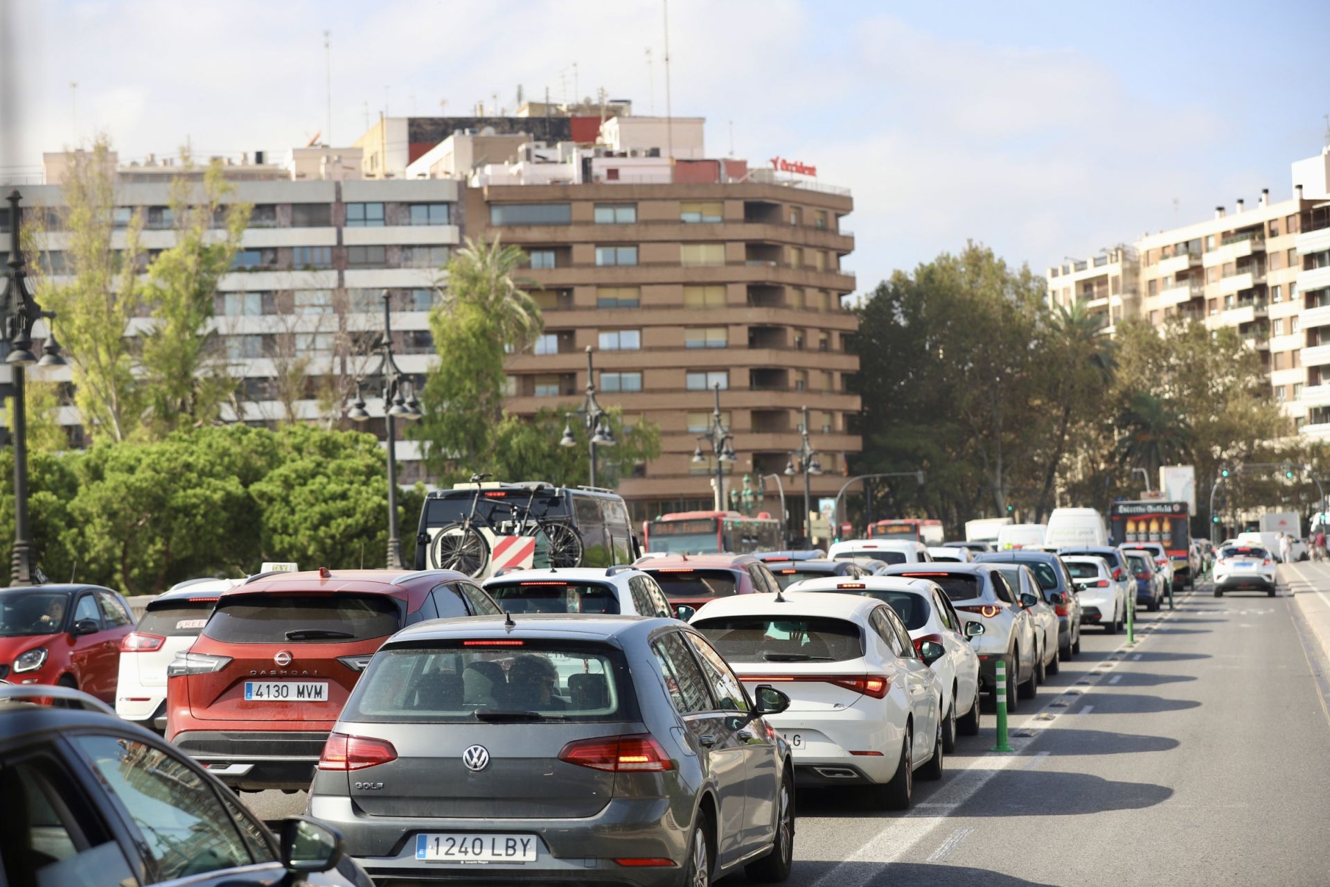 Valencia, colapsada por el tráfico