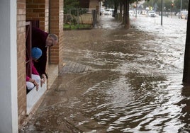 Calles inundadas en la ciudad de Castellón.