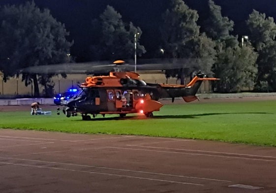 Dos helicópteros del Ejército aterrizan en Torrent