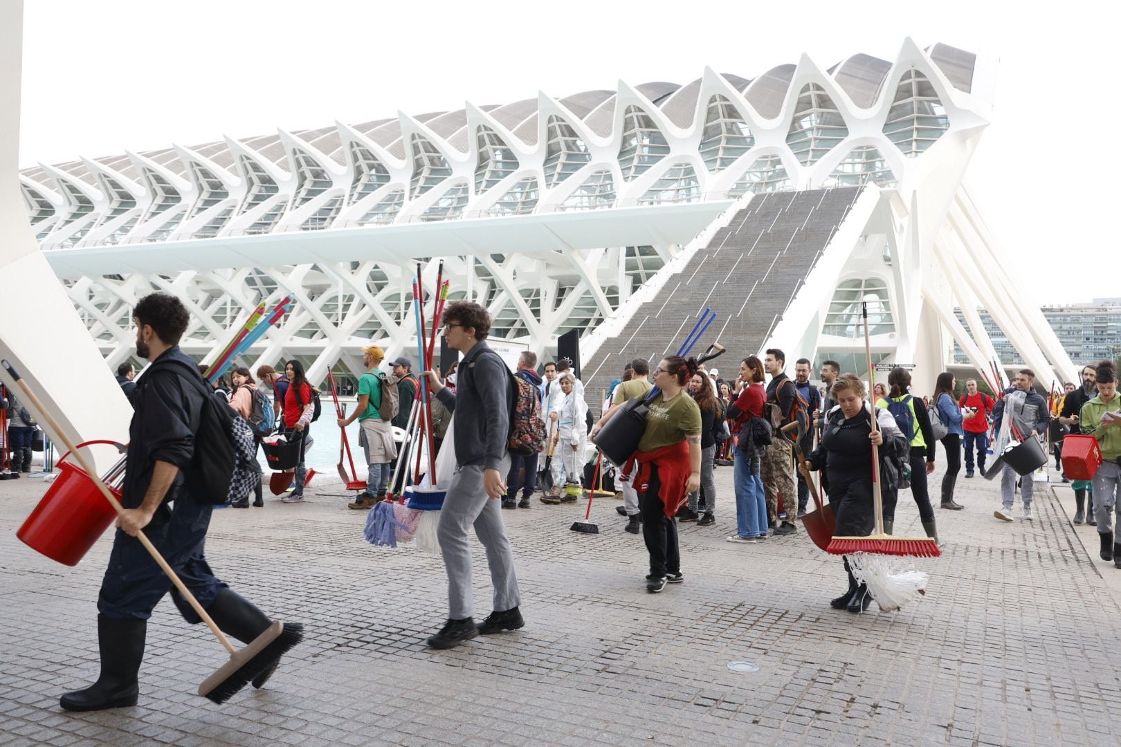 Fotos: voluntarios en la Ciudad de las Artes y las Ciencias de Valencia