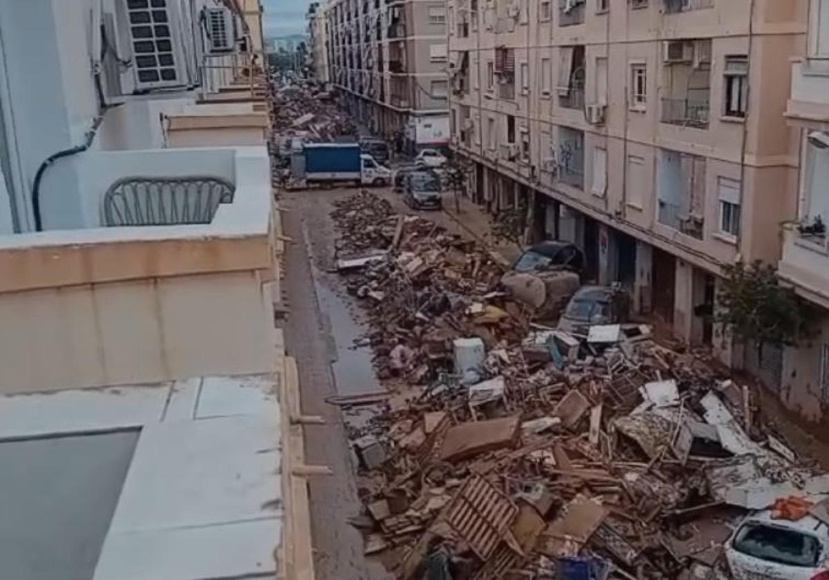 Una calle de Paiporta.