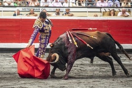 El torero José María Manzanares, en una corrida en Bilbao.