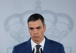 Pedro Sánchez, durante una comparecencia.