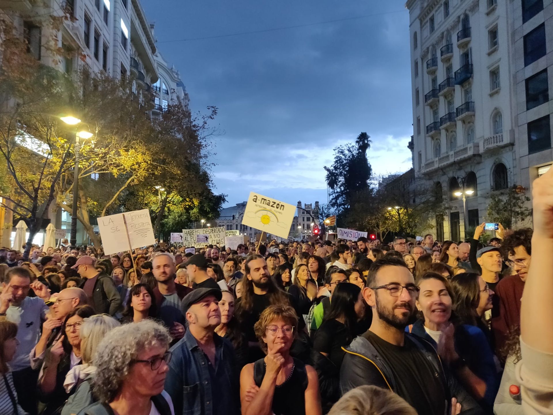 Miles de personas protestan en Valencia contra la gestión política de la DANA