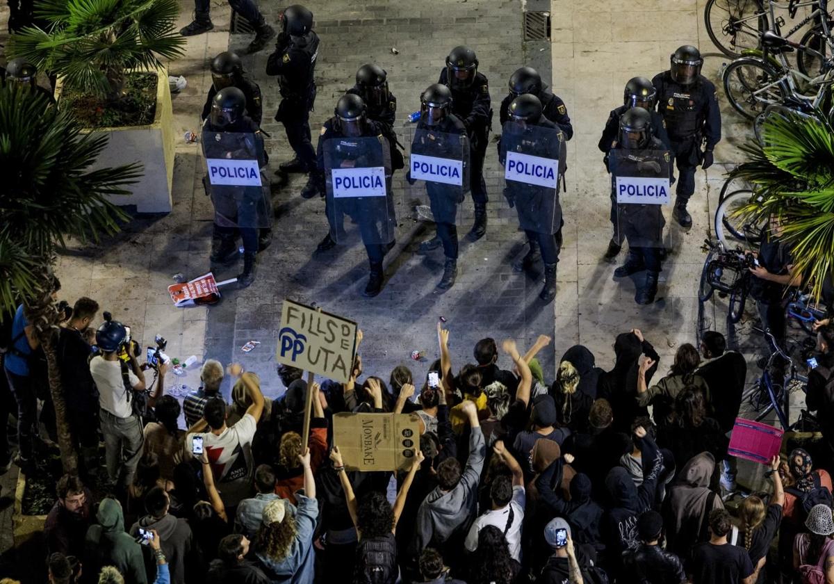 Altercados este sábado en Valencia.