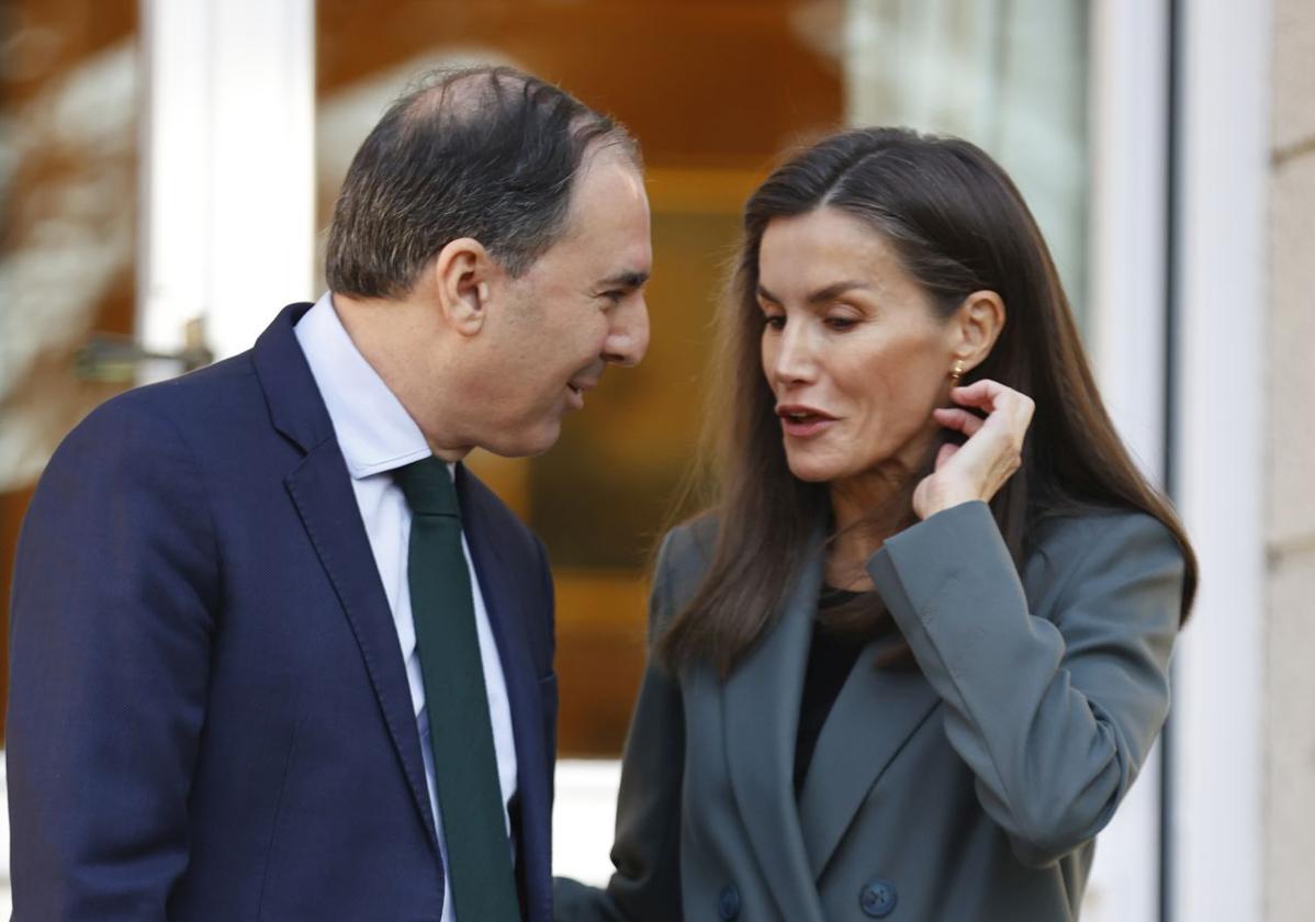 La reina Letizia ha recibido este martes en audiencia a una representación de 'Code.org'.