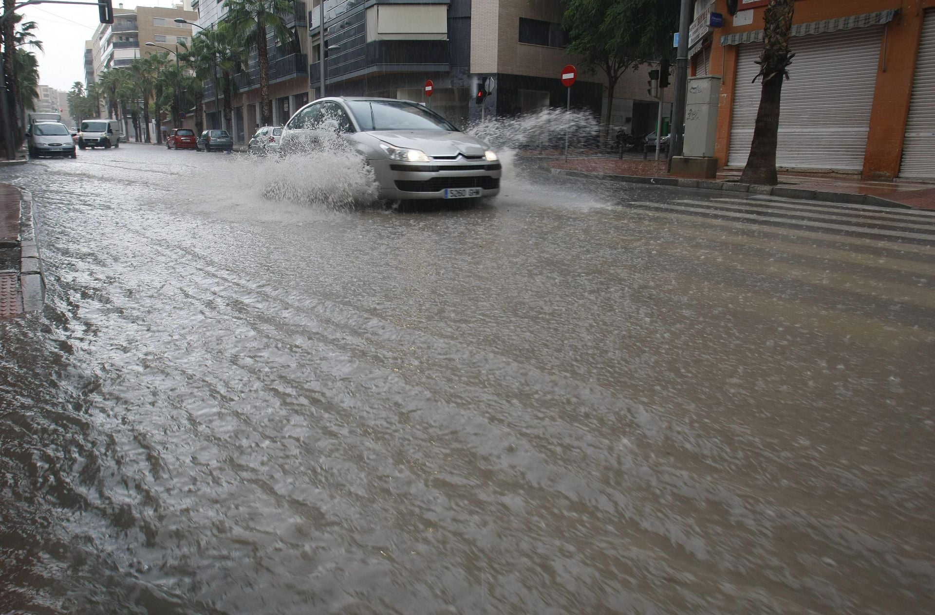 Imagen de archivo de lluvias en San Vicente del Raspeig.