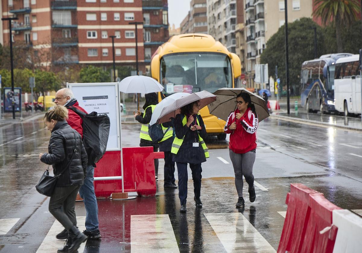 Lluvias en Valencia este 13 de noviembre, en estado de aviso naranja.