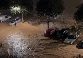 La noche de la riada en el barrio de Sociópolis.