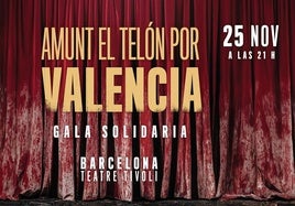 Imagen promocional de la gala que han organizada las artes escénicas el 25 de noviembre en Barcelona.