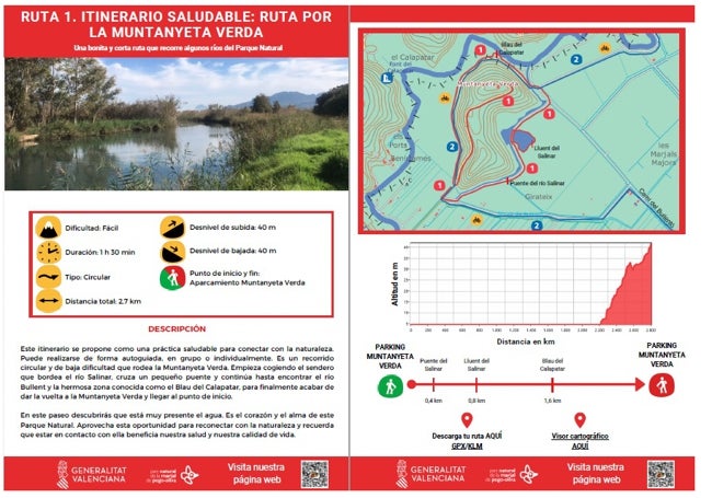 Triptico de la ruta.