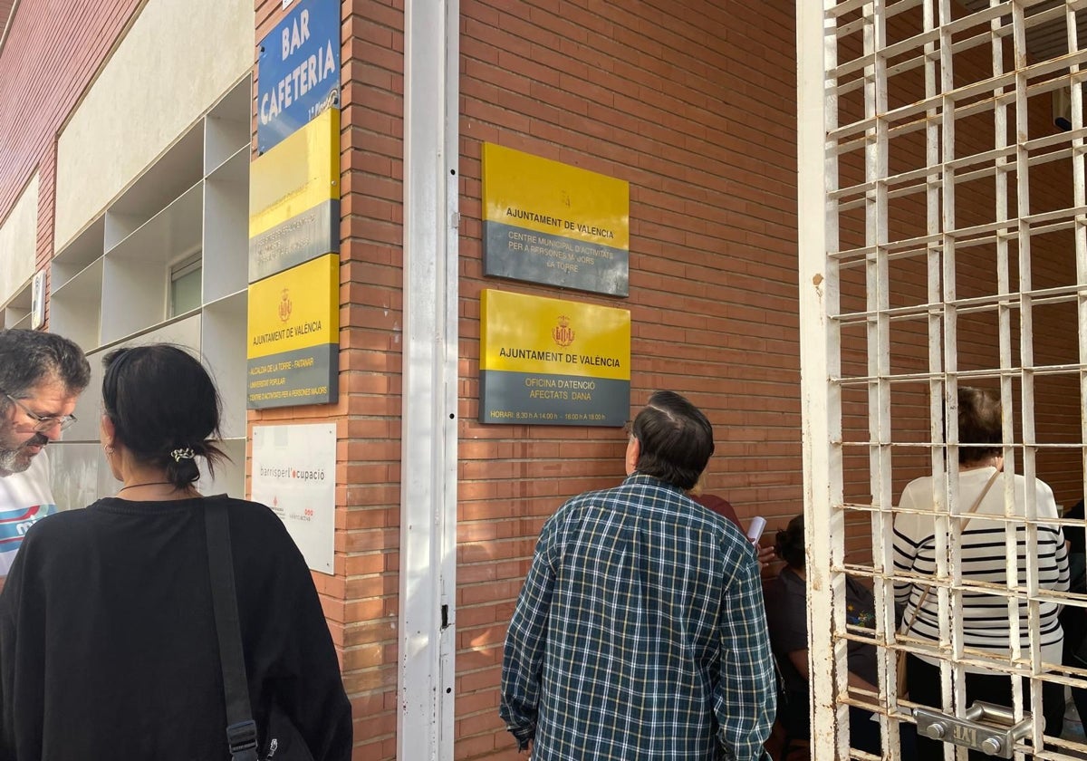 Edificio de la alcaldía pedánea de La Torre, habilitado como oficina de atención a los afectados por la Dana.