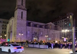 Manifestantes en San Agustín.