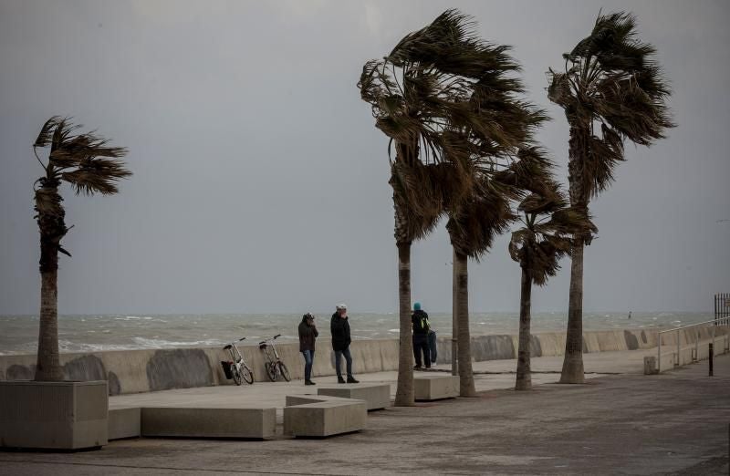 En el litoral sur de Valencia, las rachas máximas serán de 60 km/h.