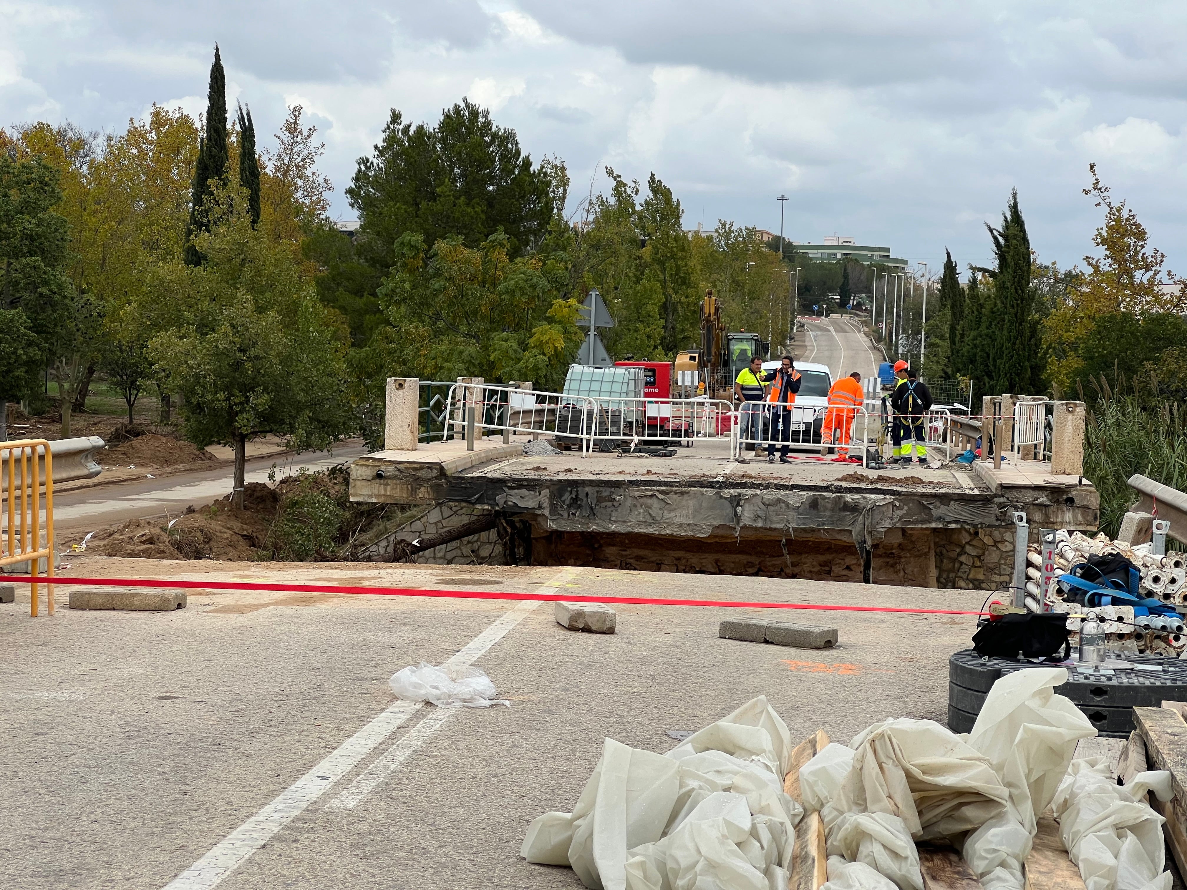 Zona en la que se instalará el puente.