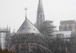 La nieve hace más bonita París: así está Notre Dame bajo un manto blanco