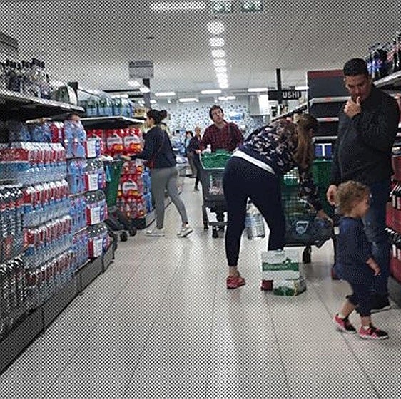 Un pasillo de supermercado en Valencia.