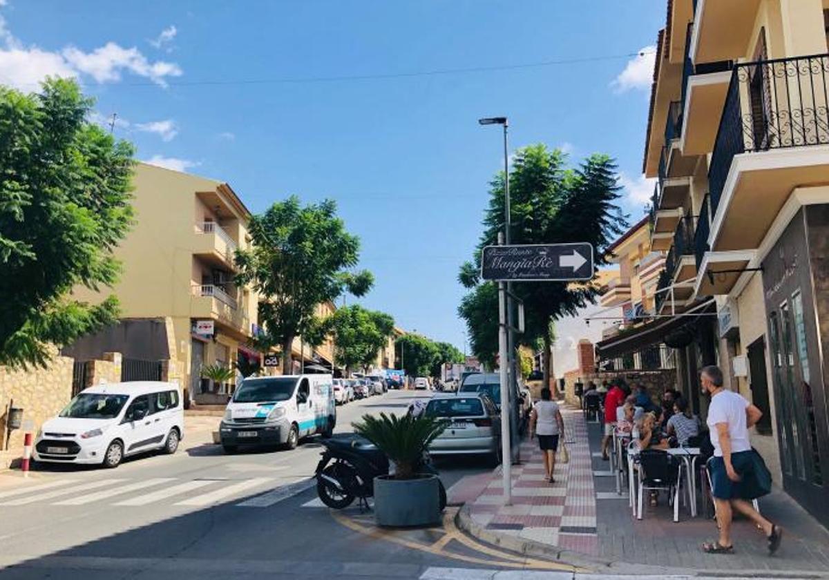 La avenida Benidorm en Finestrat.