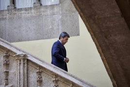 Mazón, en el Palau de la Generalitat.