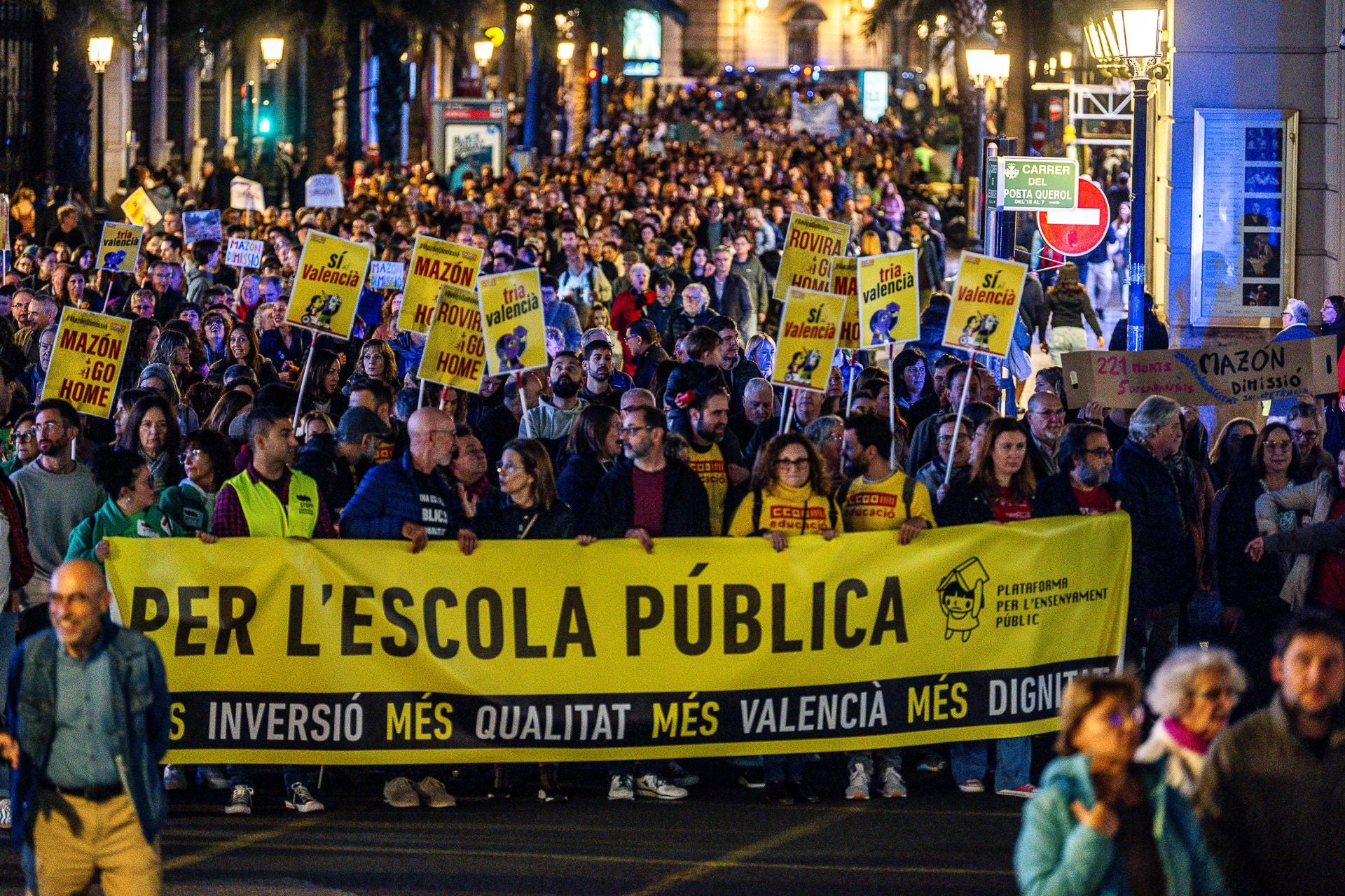 Imágenes de la manifestación en Valencia contra la gestión de Educación tras la DANA