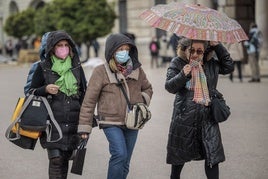 Lluvias débiles en Valencia, en una imagen de archivo.